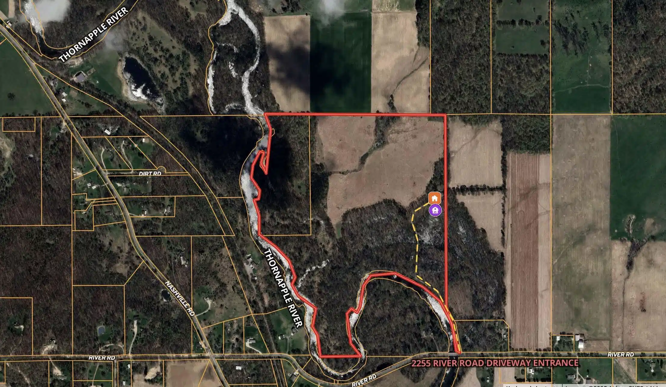 Image 1: Air Photo Bennett Farm with lablels.3 pr