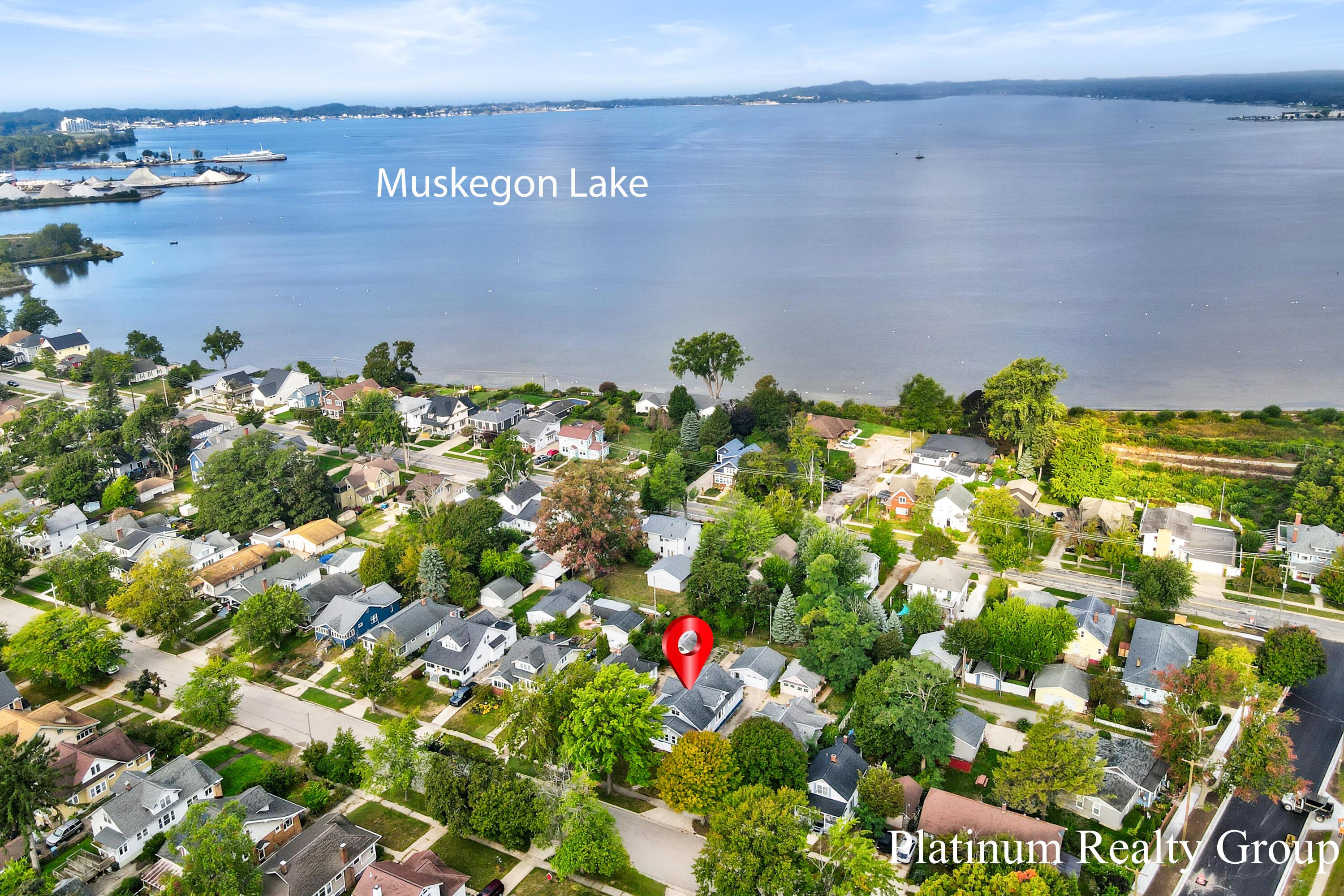 Image 2: Aerial with Muskegon Lake