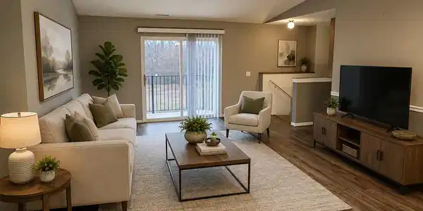 Image 3: Staged Living Room