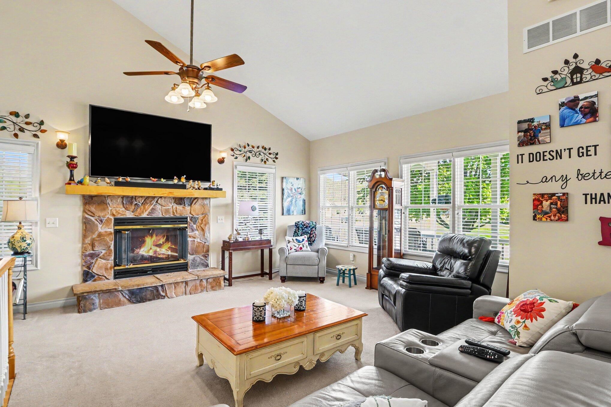 Image 4: STONE, GAS FIREPLACE