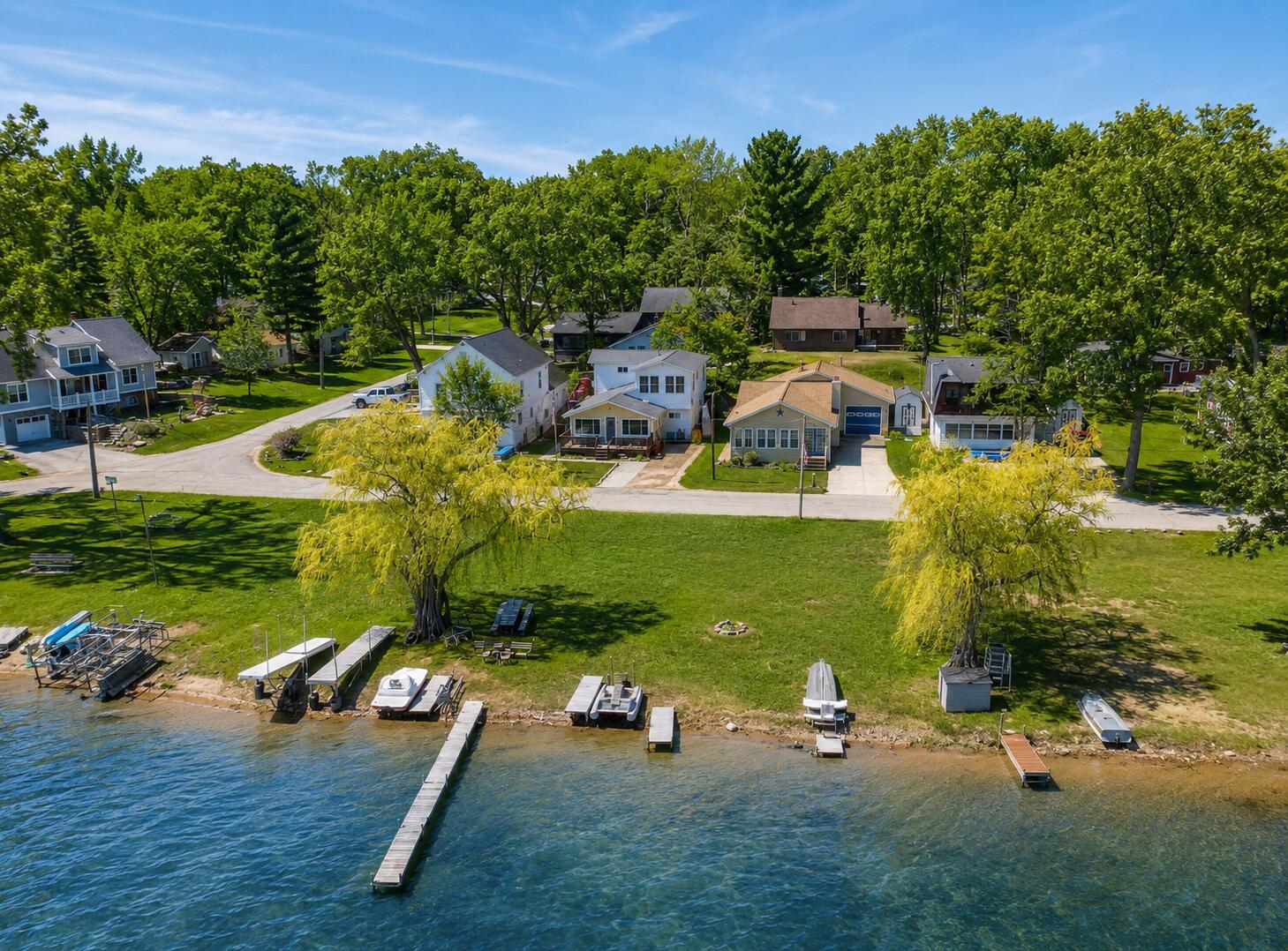 Image 1: aerial lakeside