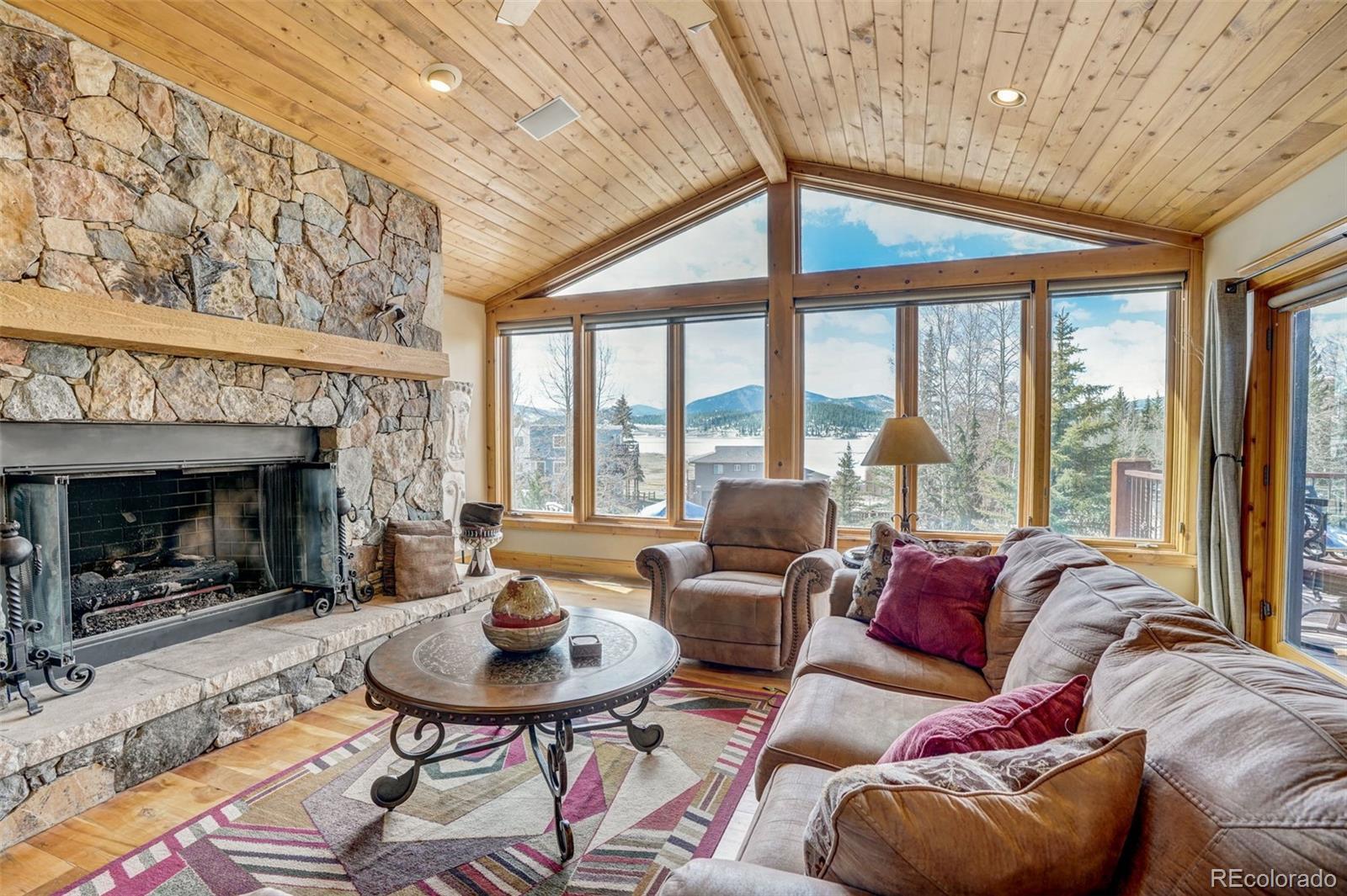 Image 1: Main level living room with Lake Dillon views