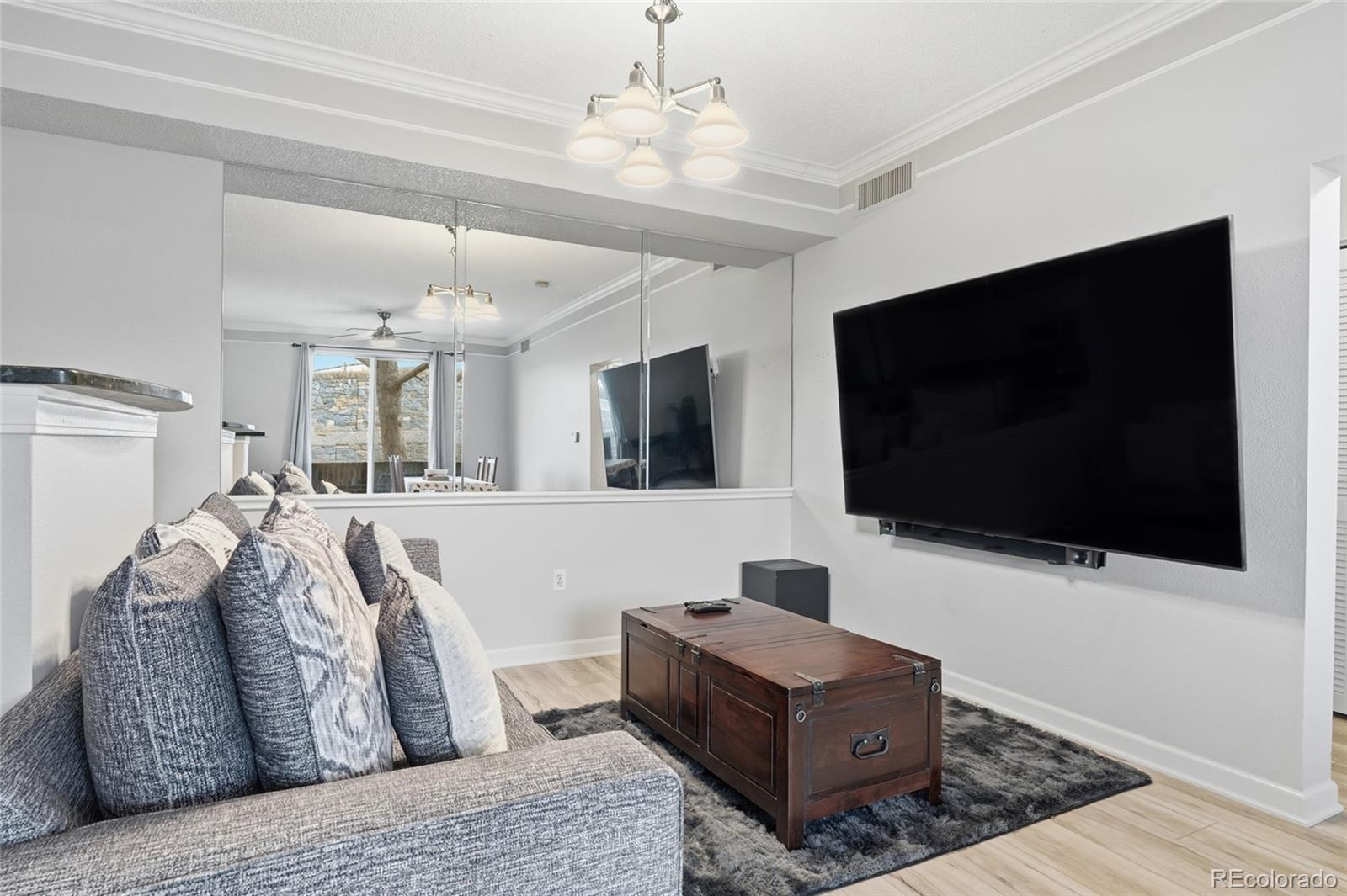 Image 3: Living room with hardwood floors
