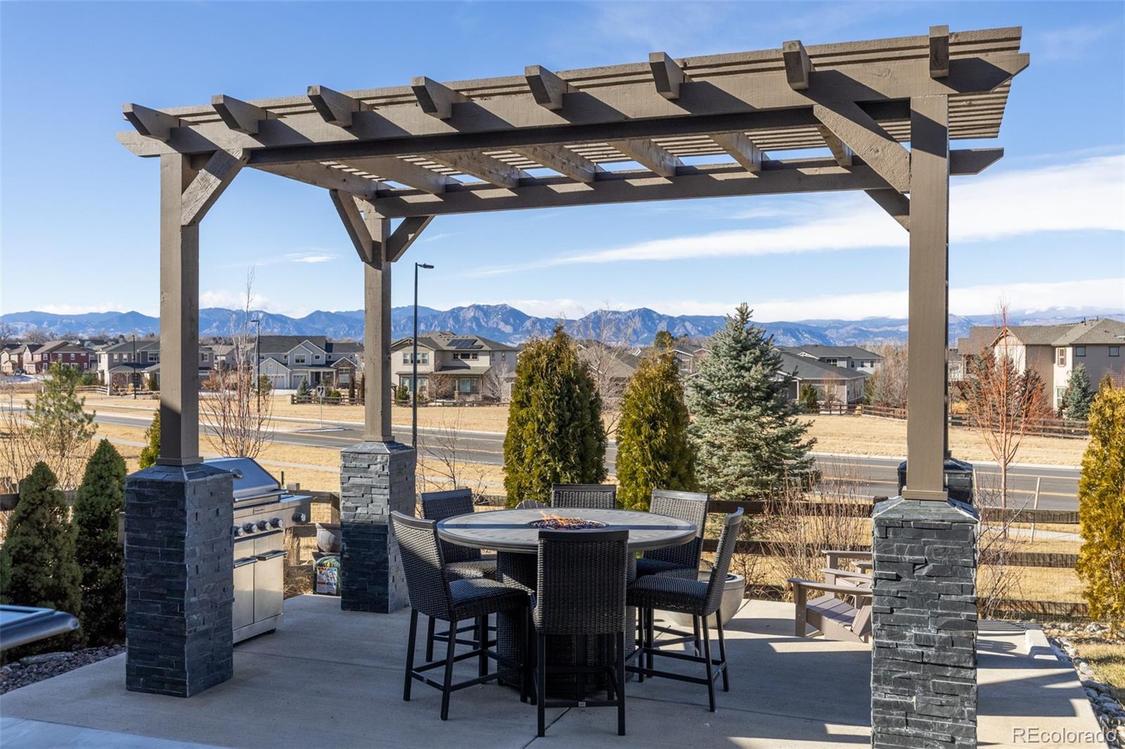 Image 2: Pergola covered patio with panoramic mountain views