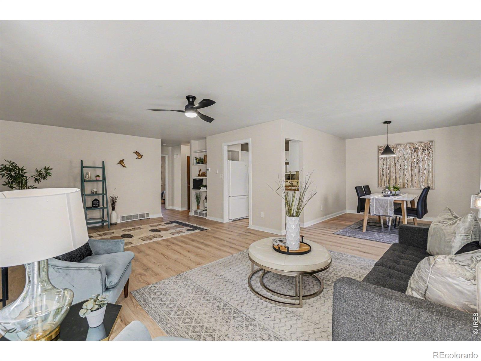 Image 4: Lovely open concept. 2 bedrooms which can easily be converted to 3 bedrooms (it use to be 3 bedrooms, but owner made the 3rd bedroom into a dining room), and 2 bathrooms. Image 4: Lovely open concept. 2 bedrooms which can easily be converted to 3 bedrooms (it use to be 3 bedrooms, but owner made the 3rd bedroom into a dining room), and 2 bathrooms.