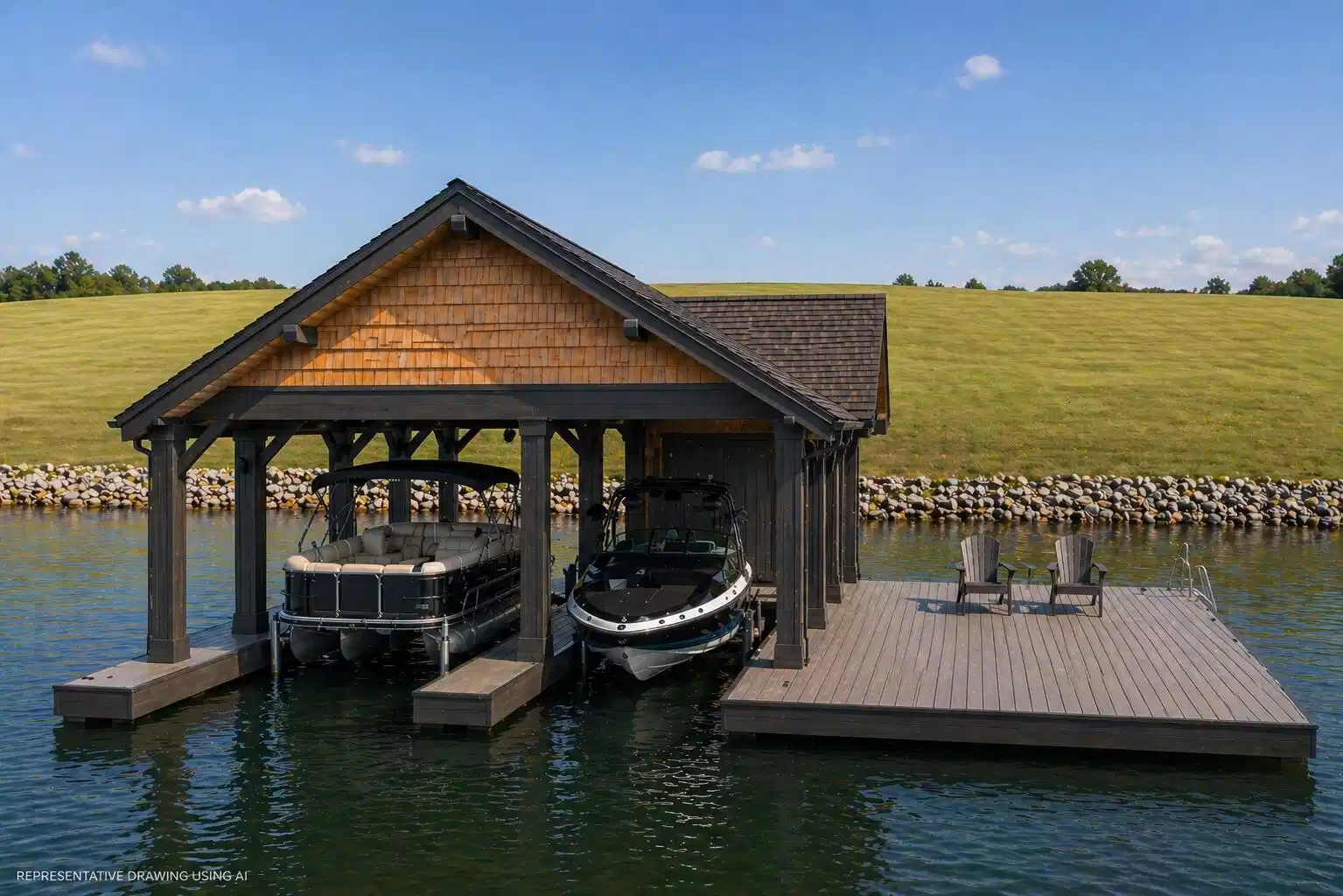 Image 1: Permitted Dock Rendering (AI Generated)