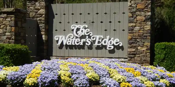 Image 3: WatersEdgeEntranceCloseUp20210416