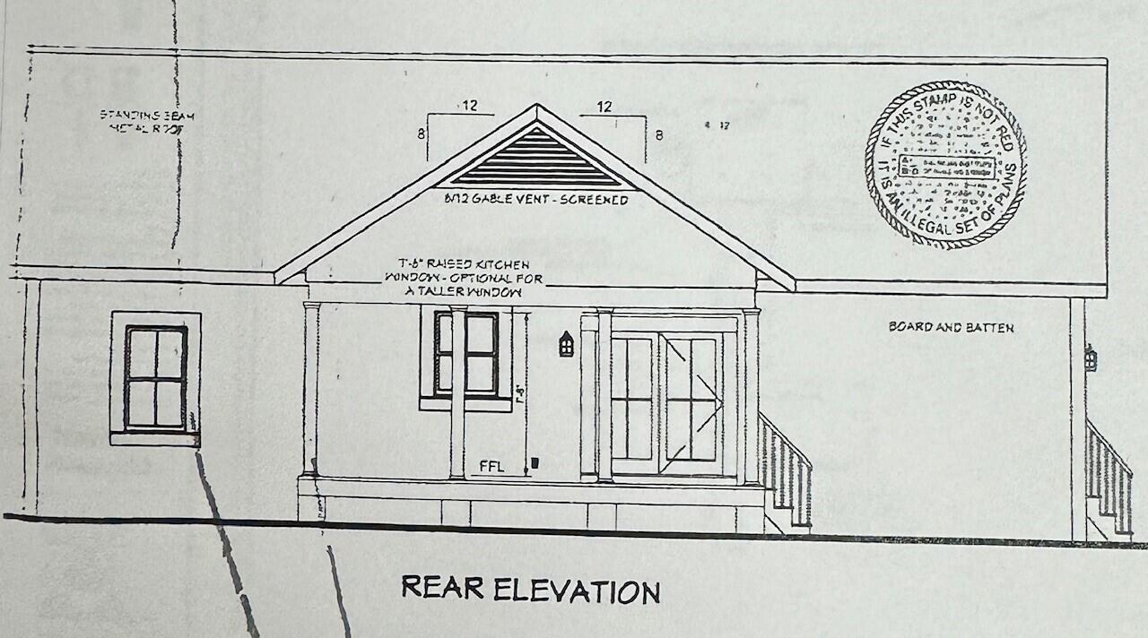Image 3: REAR ELEVATION CEDAR BLUFF LN