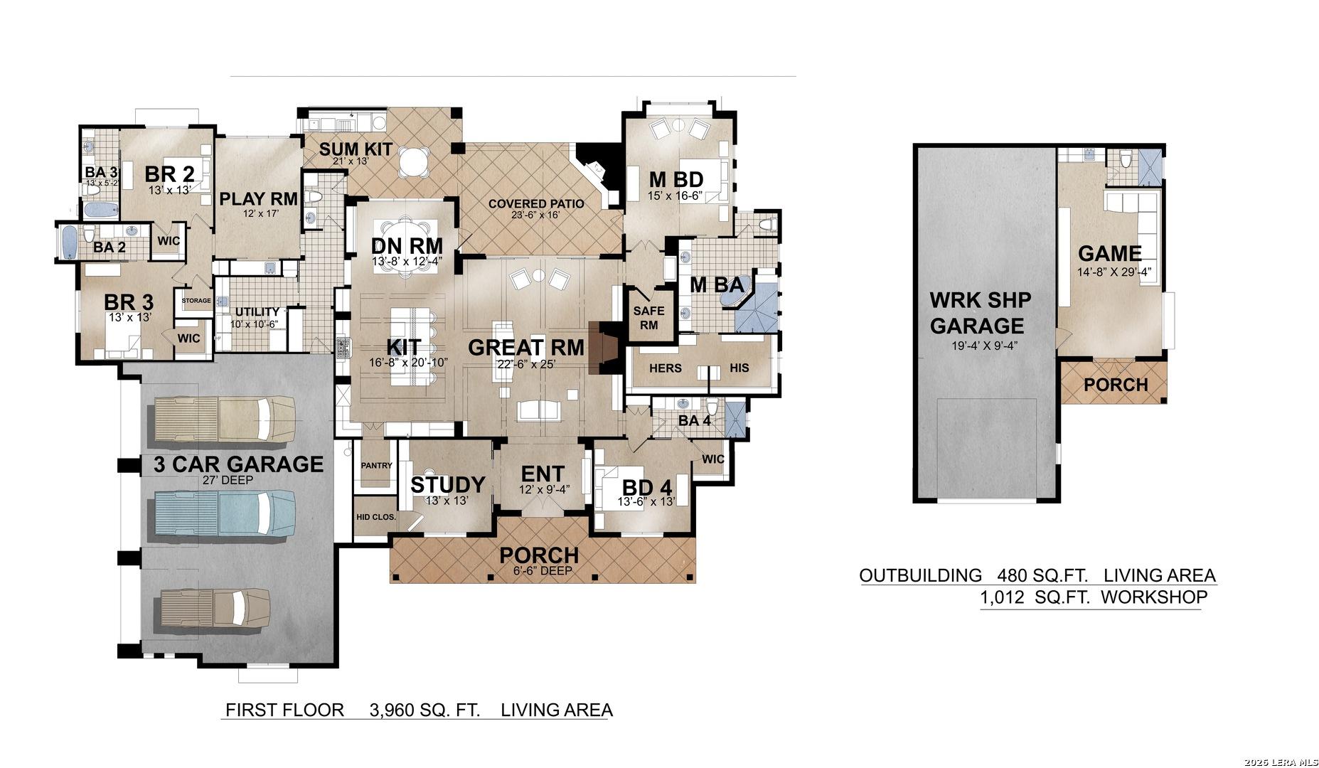 Image 3: Floor plan of T.A. French rendering.