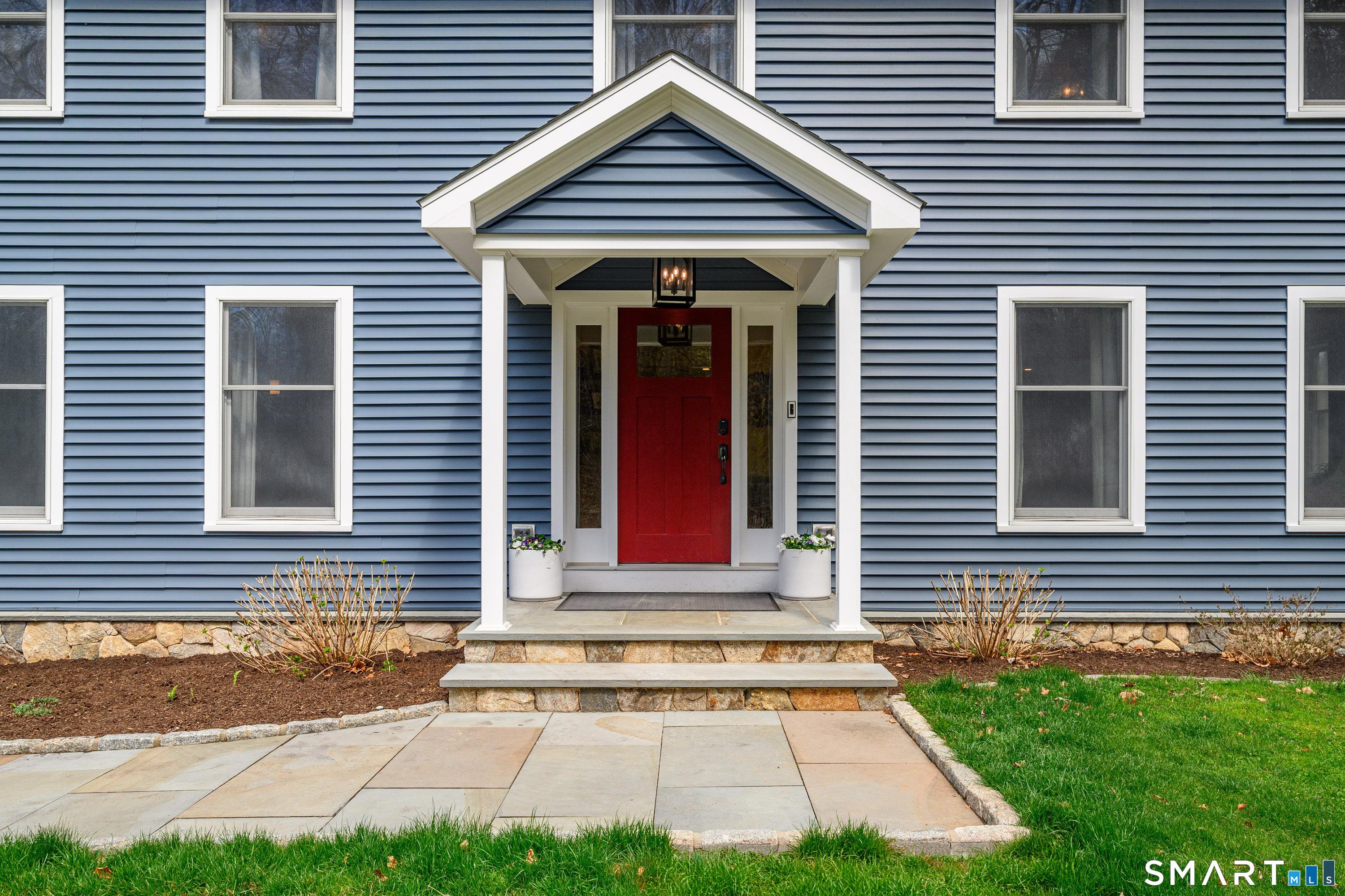 Image 3Front of House: New Front Door Door and Entrance Overhang 