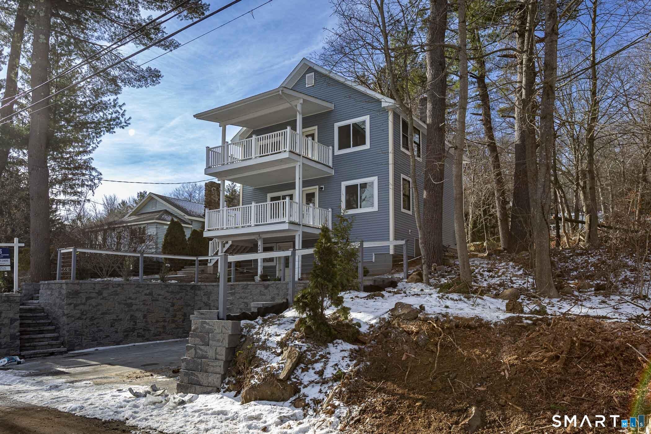 Image 4Front of House: New Parking area with retaining walls