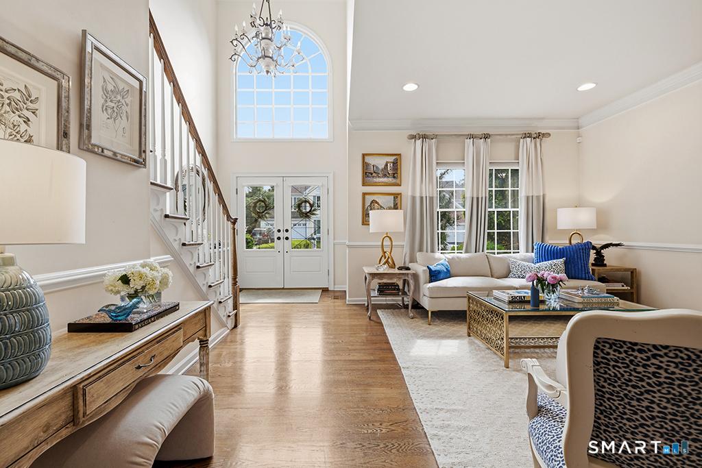 Image 2: Enter through the brand new double doors to a soaring entry hall with 18ft+ ceilings and a palladian window