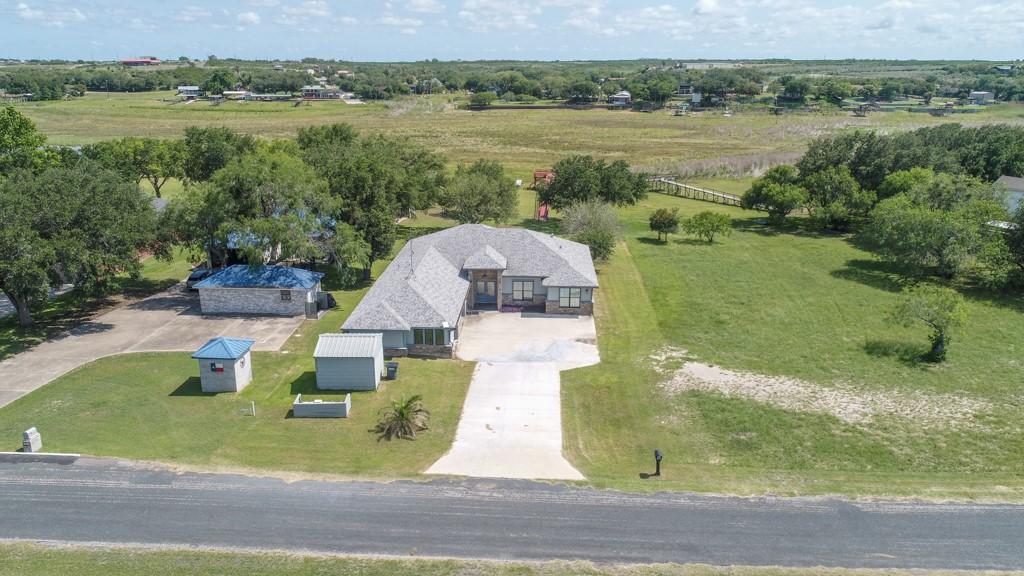 Image 2: OVERHEAD VIEW OF PROPERTY WITH THE RED PIER