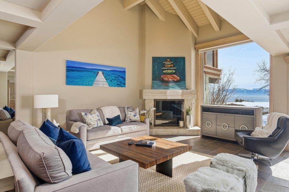 Image 3: Tahoe Lakefront Specialist, Living Room with Lake views Fleur du Lac Estates #17