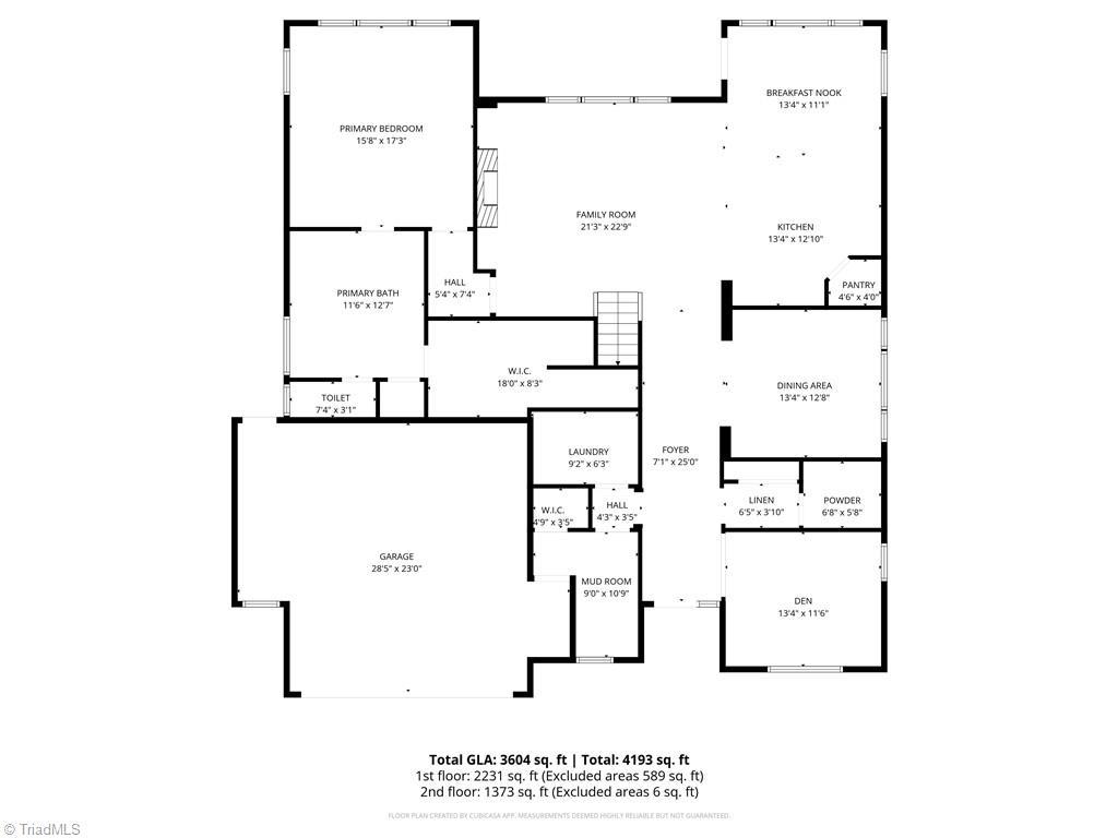 Image 3: Main Level Floorplan.