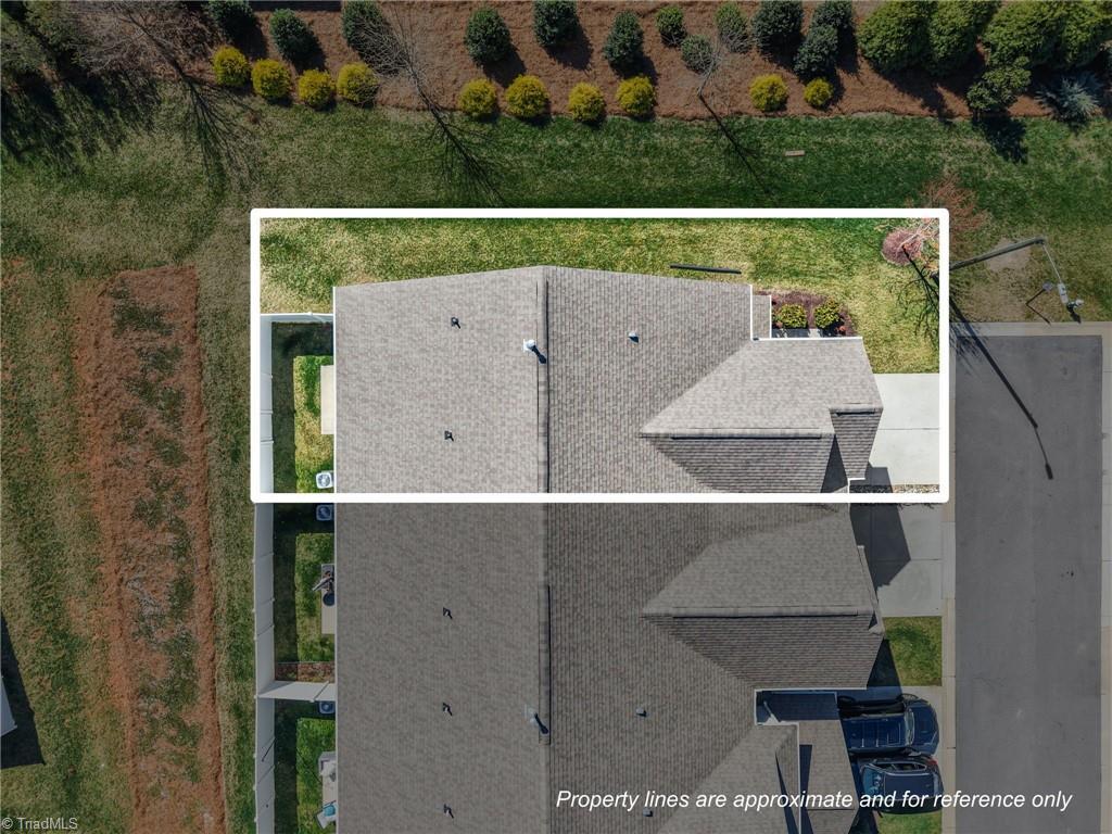 Image 2: Overhead shot showing the approximate lot dimensions.