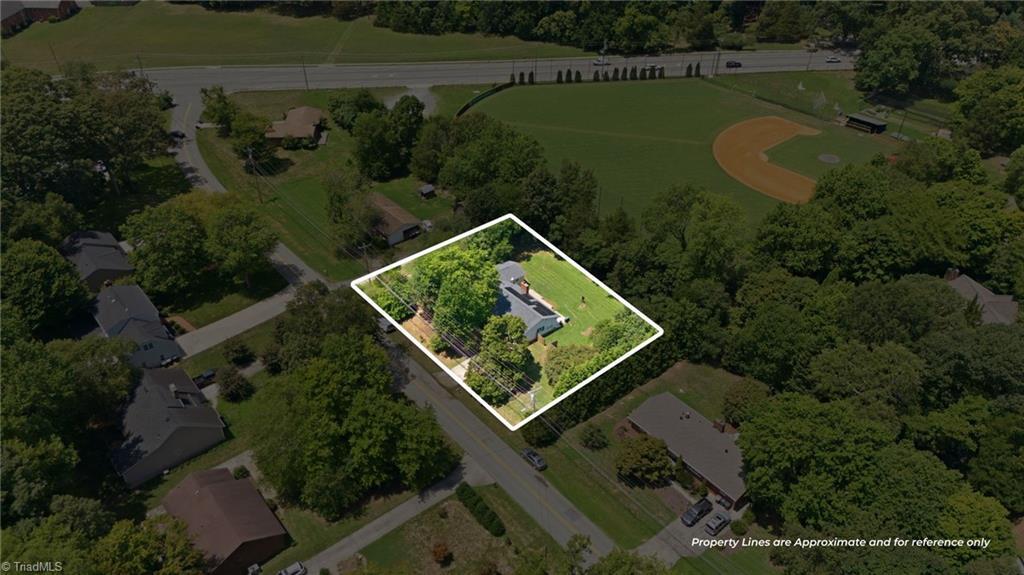 Image 2: Overhead shot showing the approximate lot lines/dimensions.