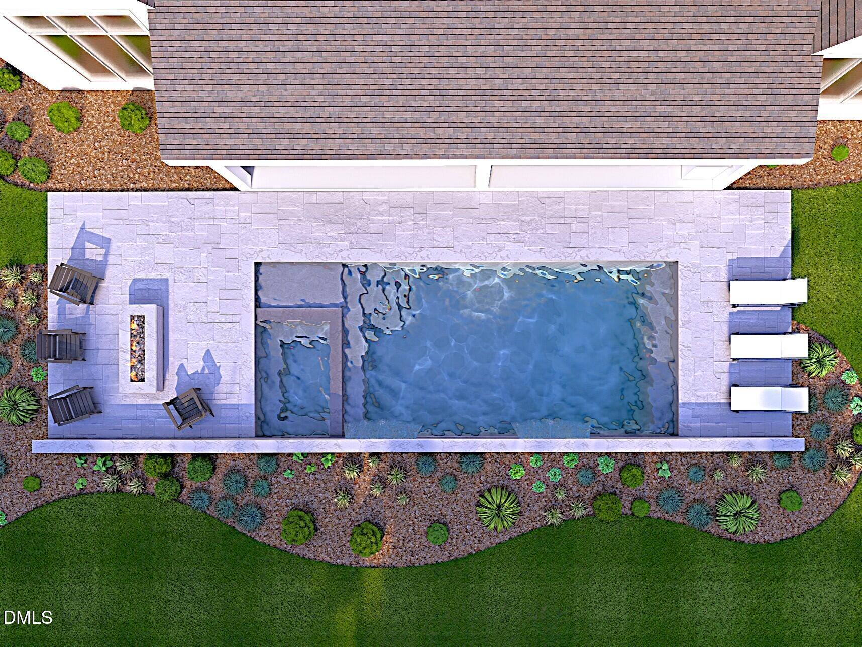 Image 2: 6448 Sanctuary Falls Pool Top View (Lot