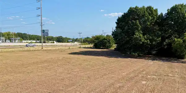 Image 4: Expansive cleared lot with mature trees