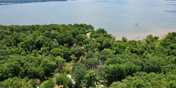 Image 3: Waterfront property with extensive tree coverage a
