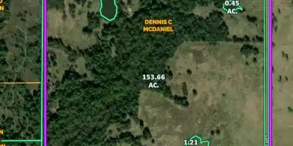 Image 2: Property Parcel Map. Displaying the outline and ac