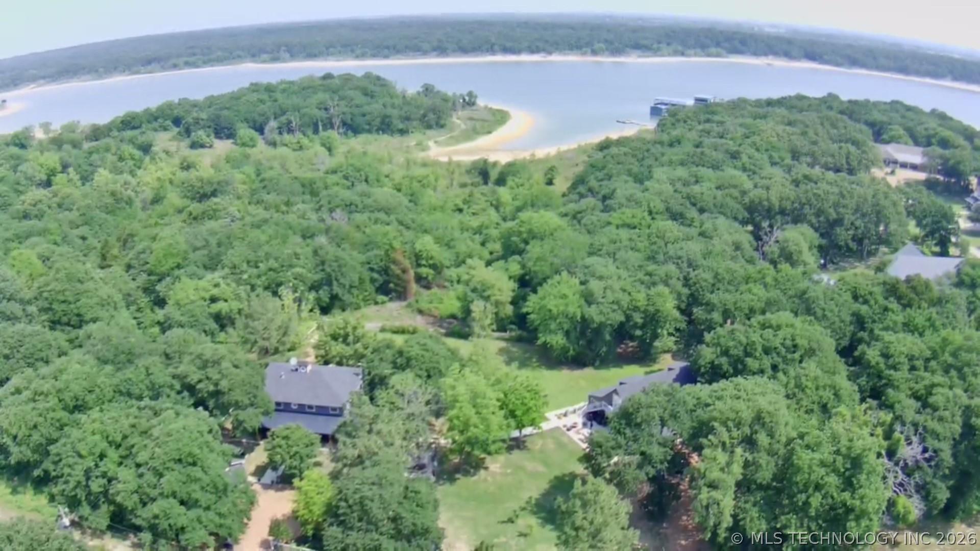 Image 2: Aerial perspective highlighting the property's uni