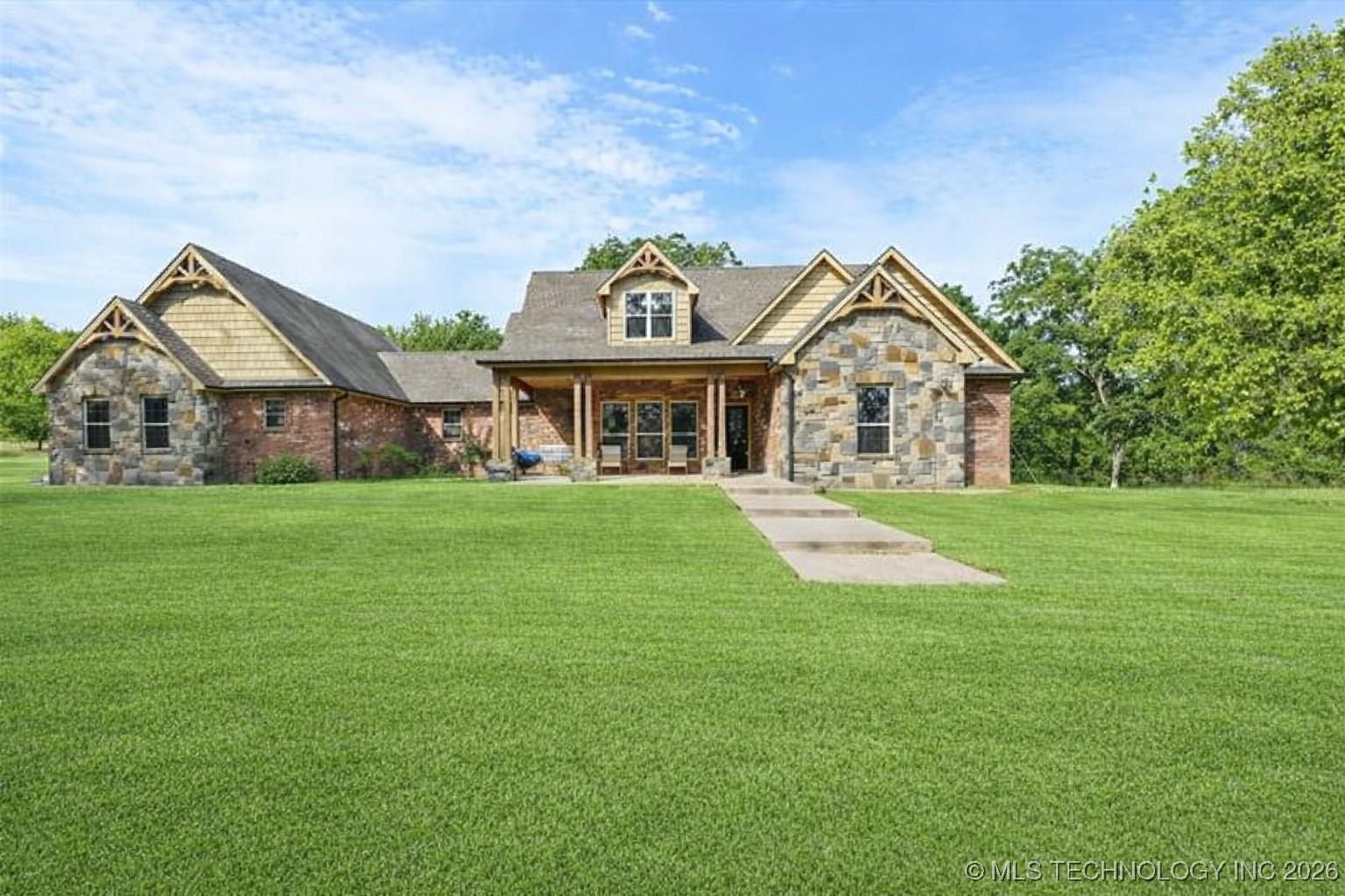 Image 1: AI enhanced green lawn.