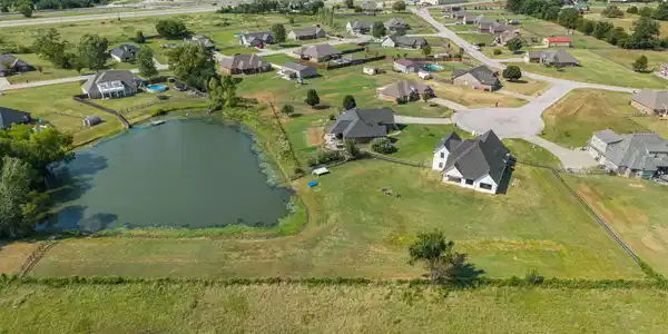 Image 2: Aerial view showcasing a distinctive black-and-whi