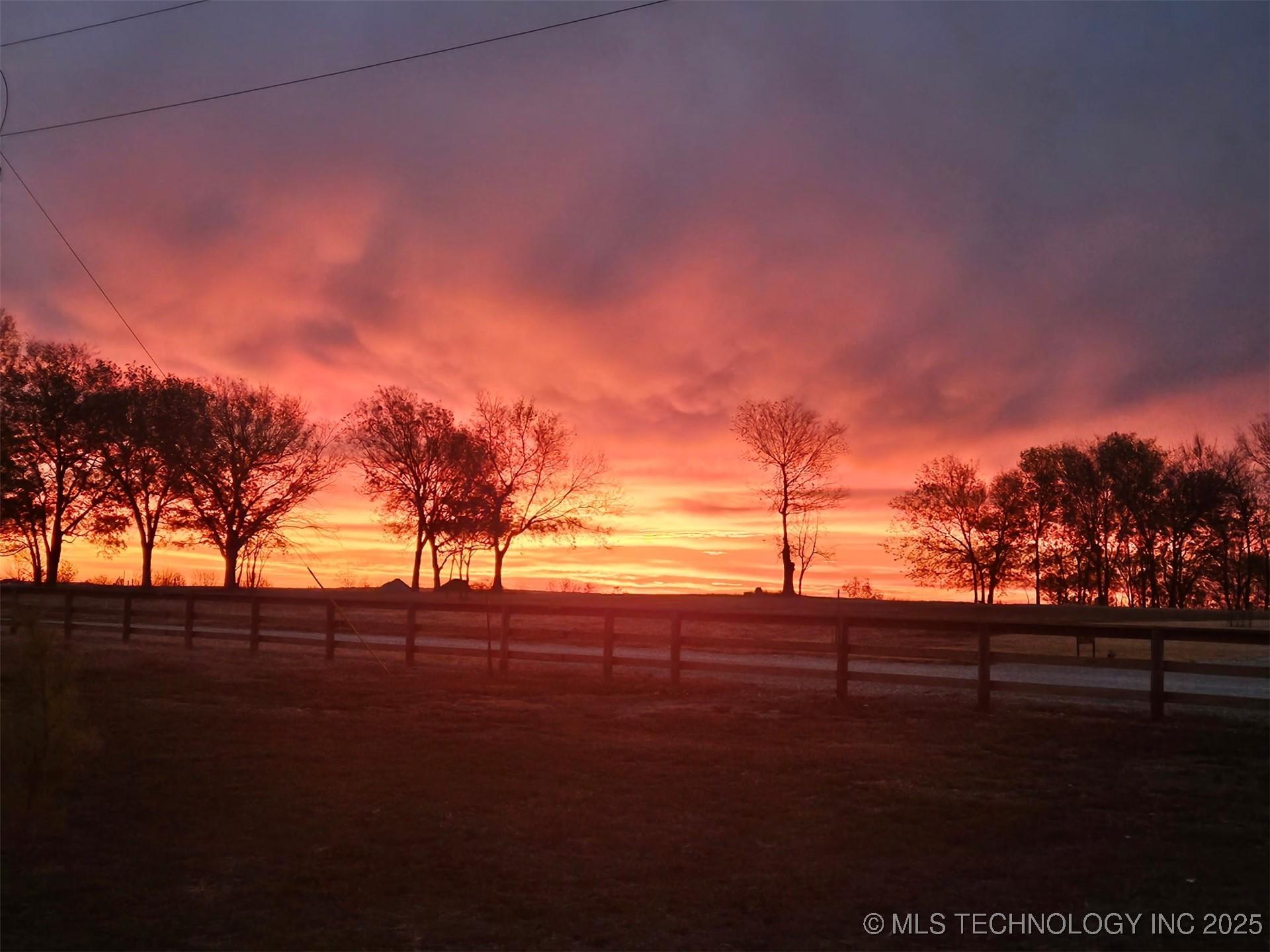 Image 3: Sunset as you pull onto the road.