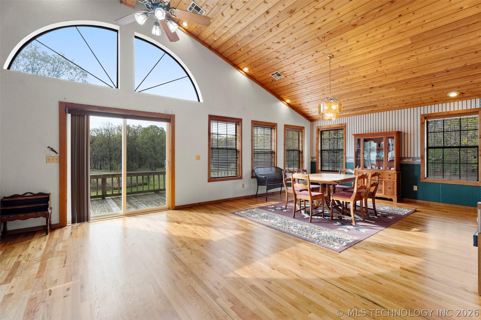 Image 2: Great Room Overlooking the Pond and woods