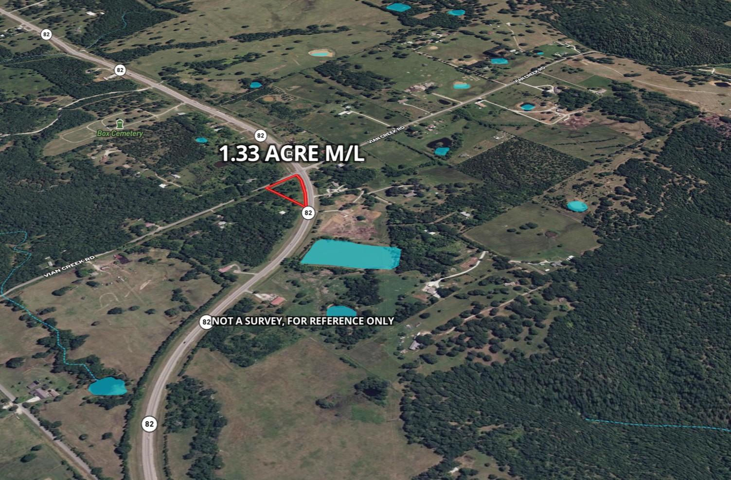 Image 2: Property Aerial Map. Indicating a 1.33 acre parcel