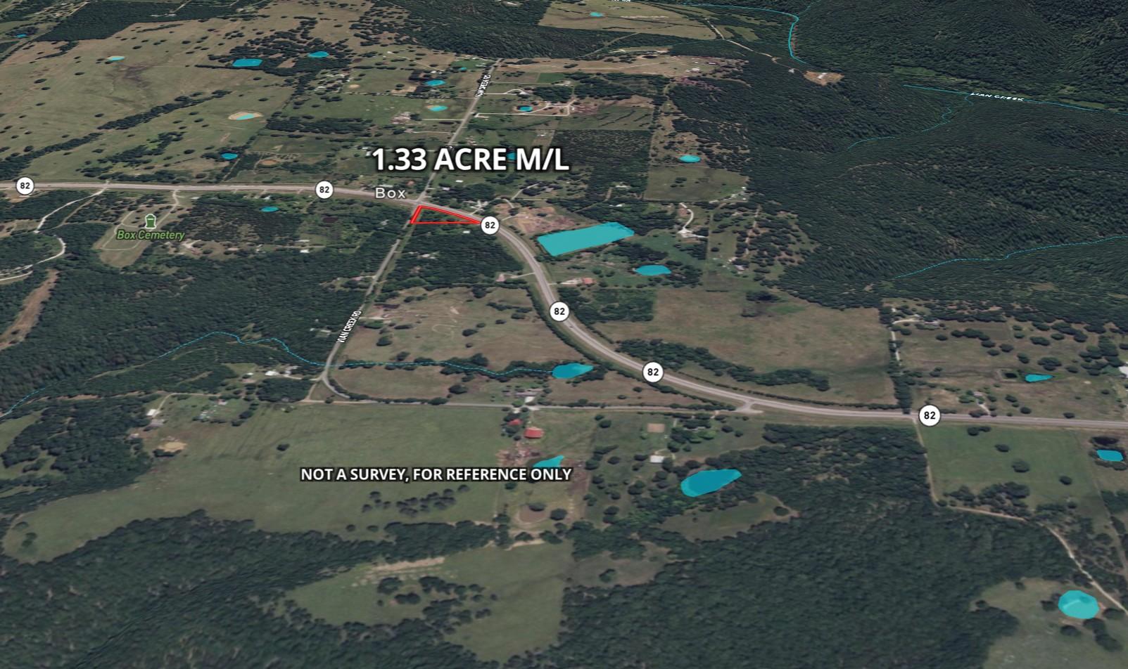 Image 4: Aerial Map. Displaying a 1.33 acre property outlin