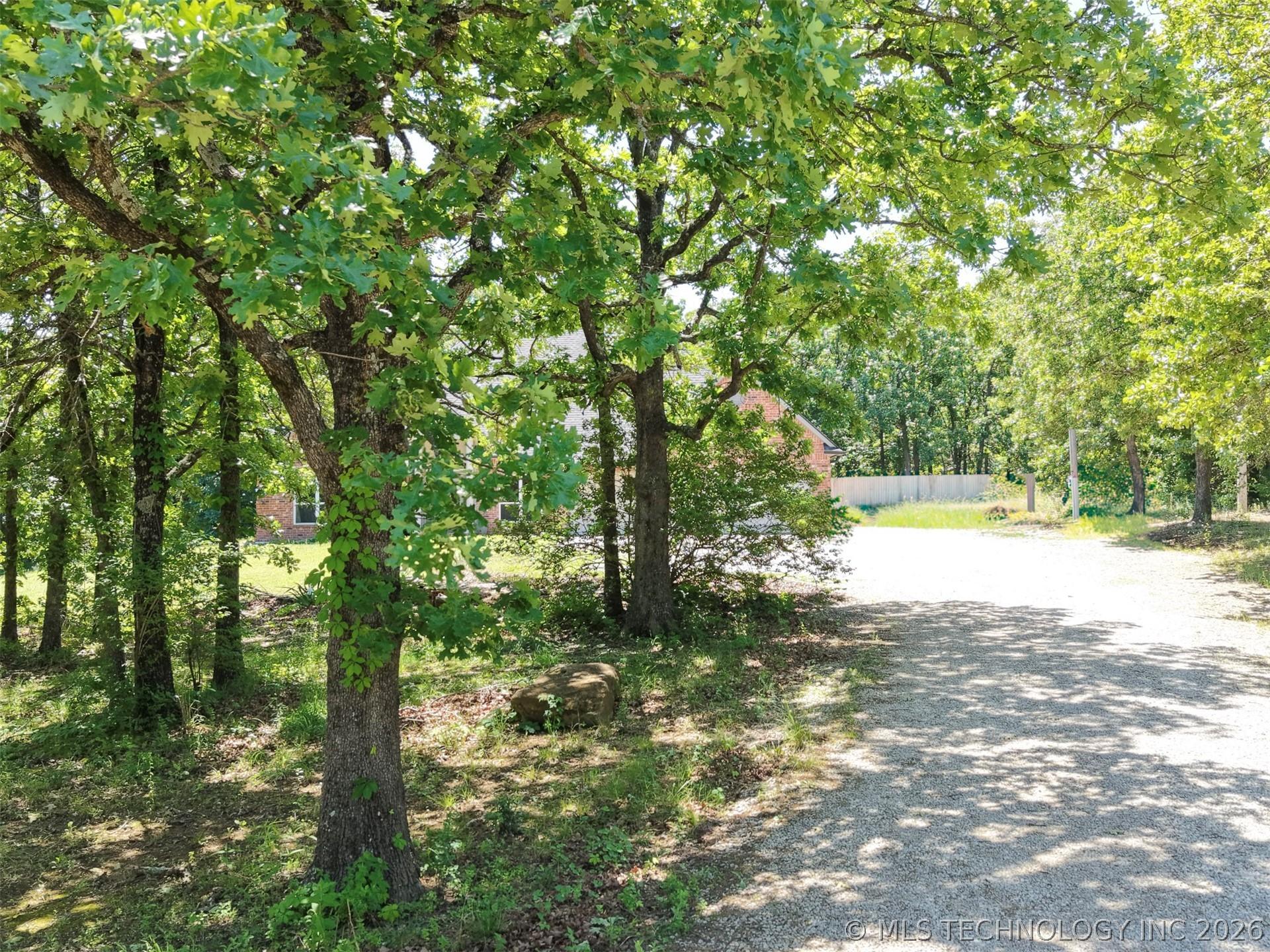Image 4: Gravel driveway bordered by mature deciduous trees