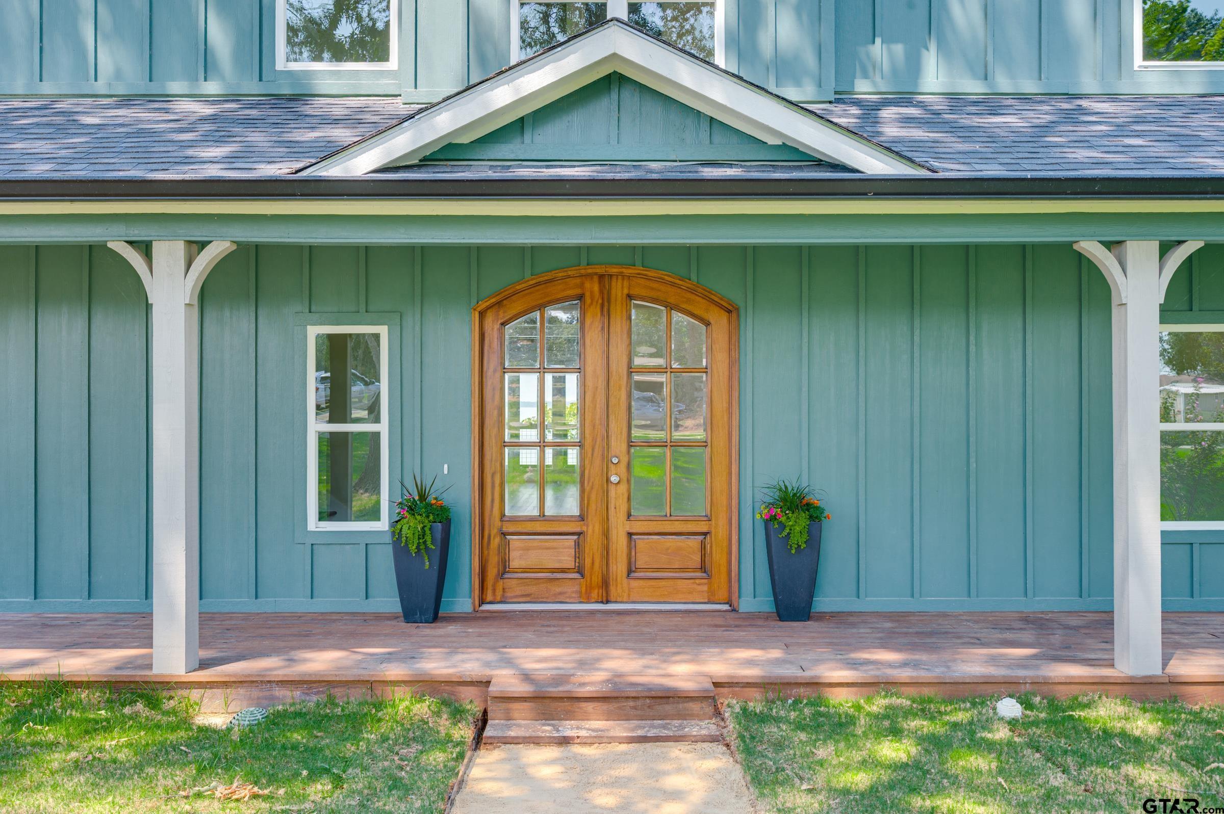Image 1: Gorgeous Double Doors with Belevel Glass Panes