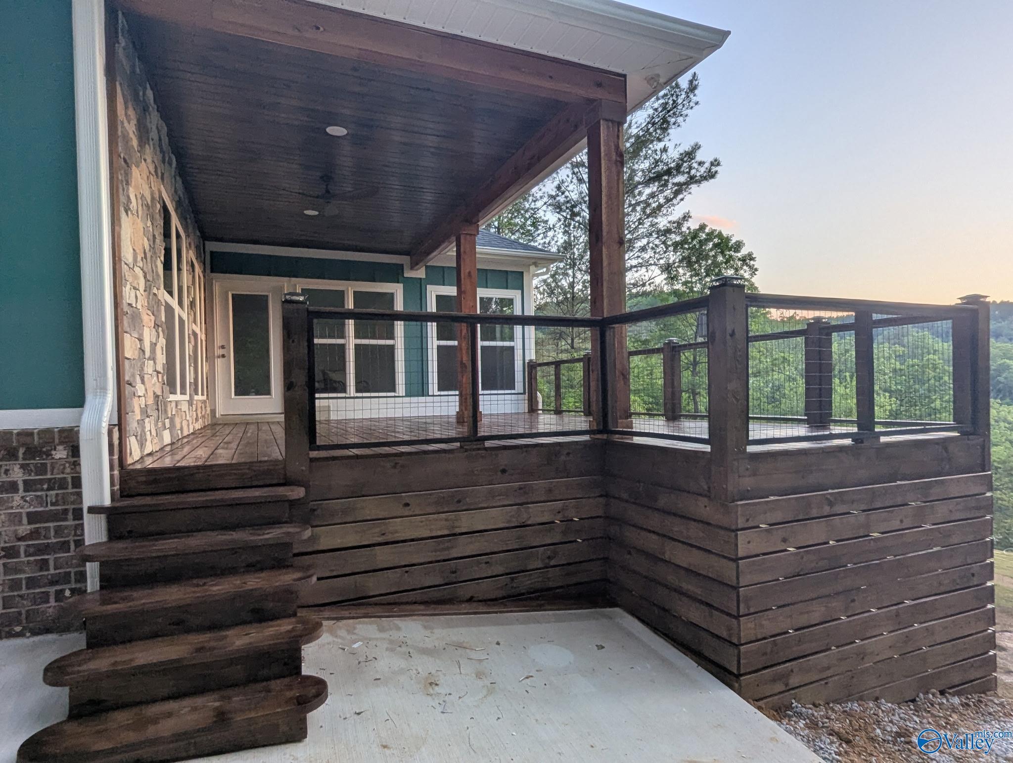 Image 3: SOLID CEDAR COLUMNS AND T&G CEILING! CUSTOM RAILING!