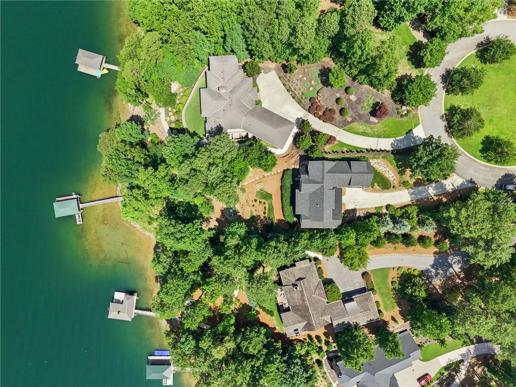 Image 2: An aerial perspective showcases multiple lakefront