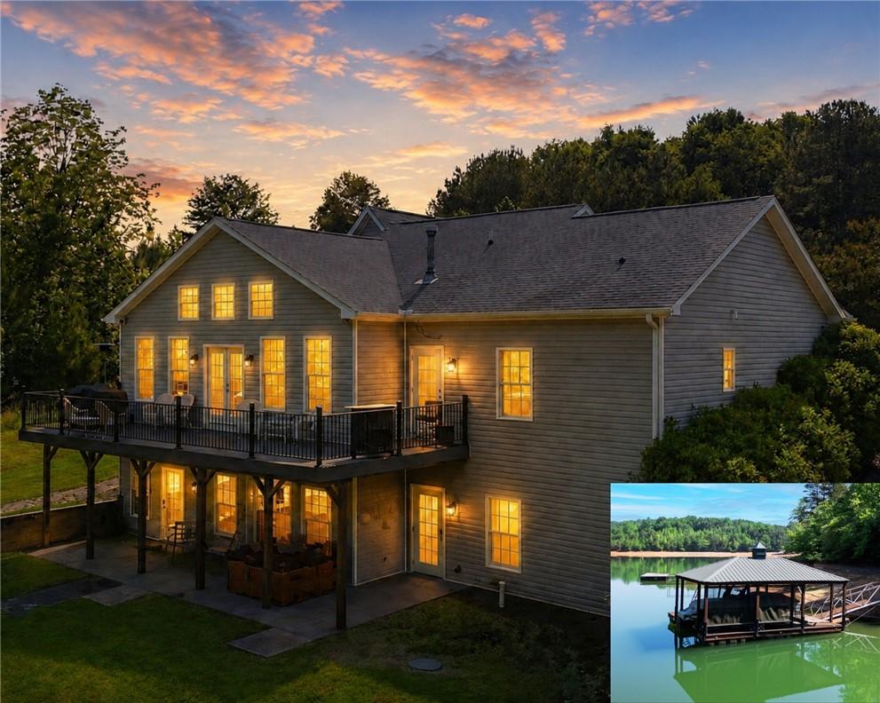 Image 2: A lakeside retreat boasting a generous deck and lo
