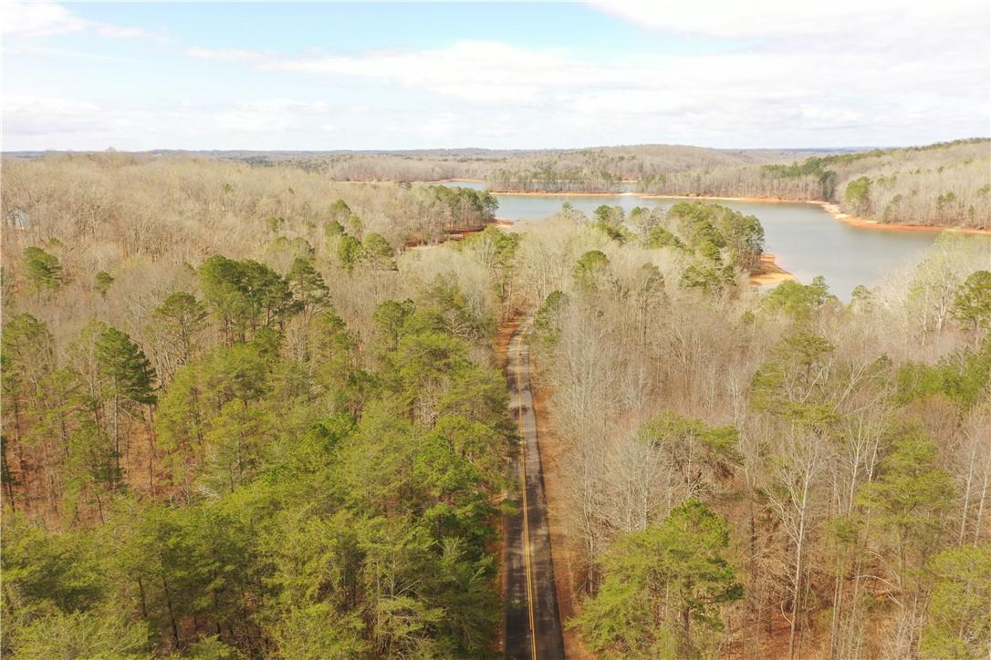 Image 3: A tranquil aerial view reveals a winding road lead