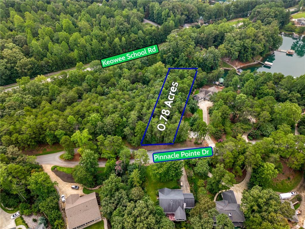 Image 3: This aerial view showcases a desirable lot with co