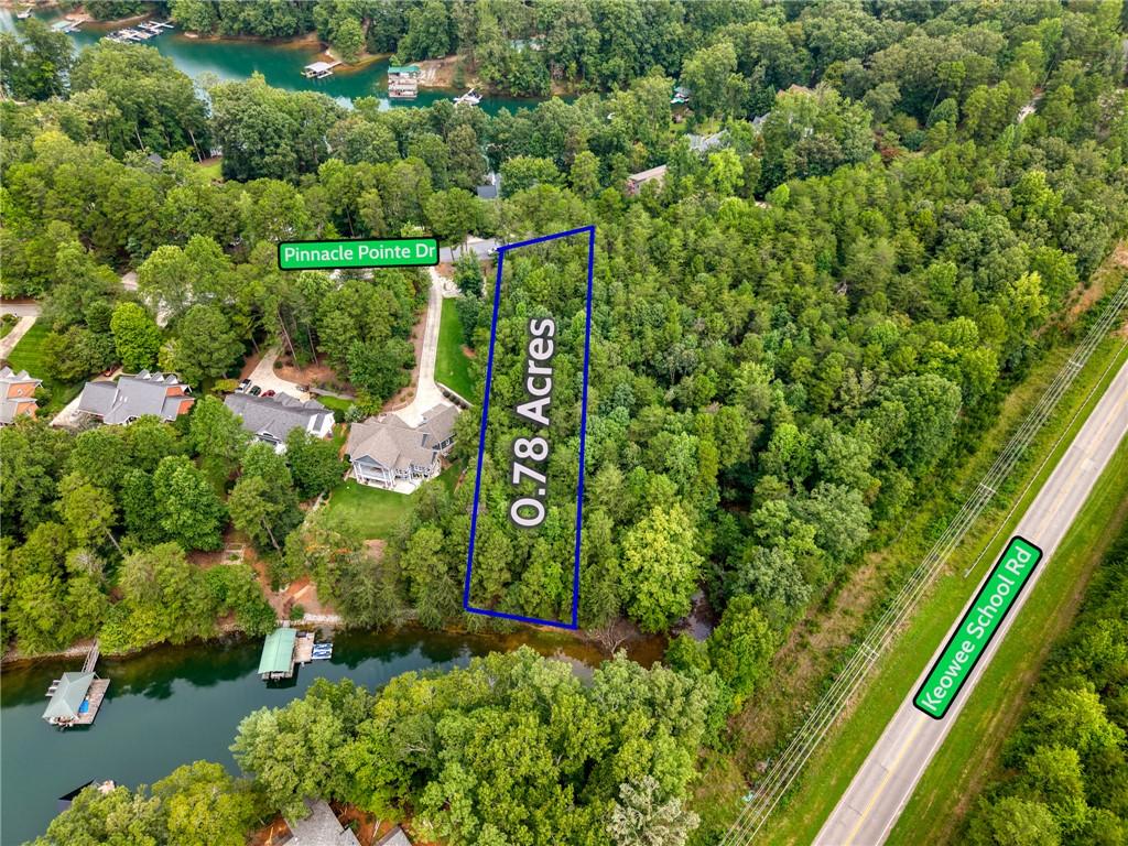 Image 4: This aerial view showcases a desirable lot with co