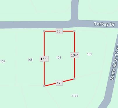 Image 2: A detailed plat map outlines property dimensions a
