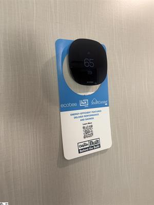 Image 4: An Ecobee smart thermostat provides energy-efficie