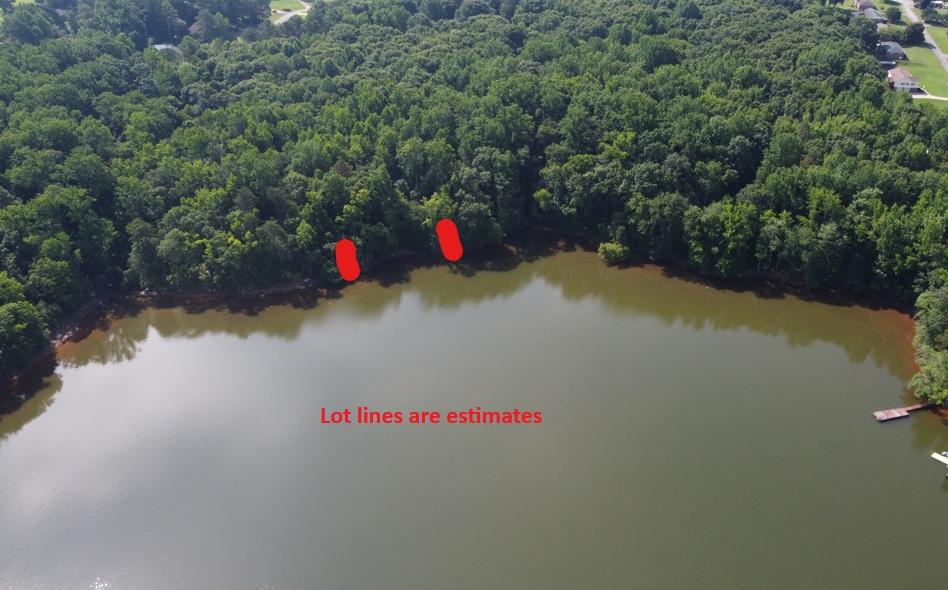 Image 2: This aerial view showcases a serene lakefront prop