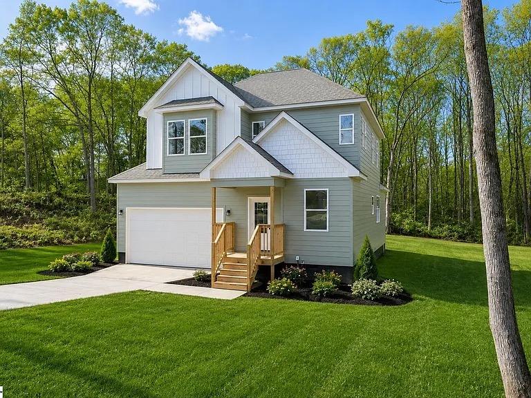 Image 2: A newly constructed residence boasts a welcoming p