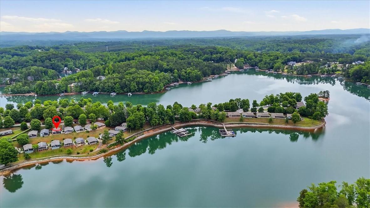 Image 2: An aerial perspective reveals a serene lakeside co