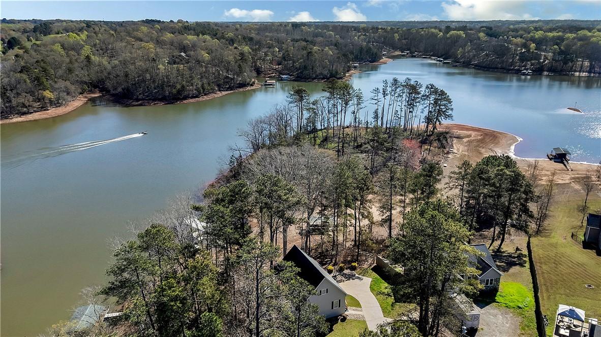 Image 4: This aerial perspective showcases a charming lakes