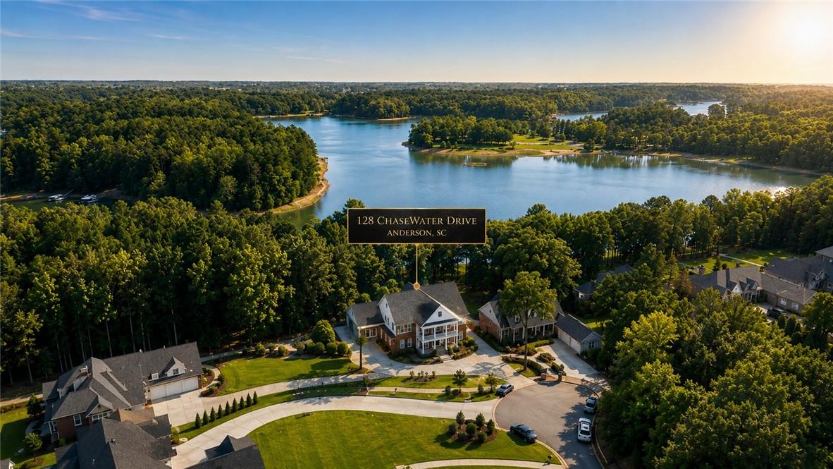 Image 2: Perched above the water, this home offers lake vie