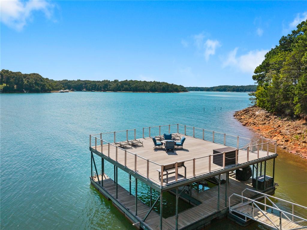 Image 2: A spacious dock with expansive lake views provides