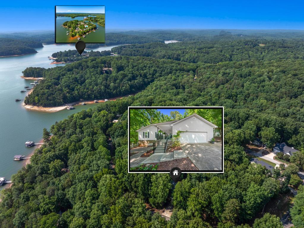 Image 2: Perched among verdant woodlands, this waterfront h