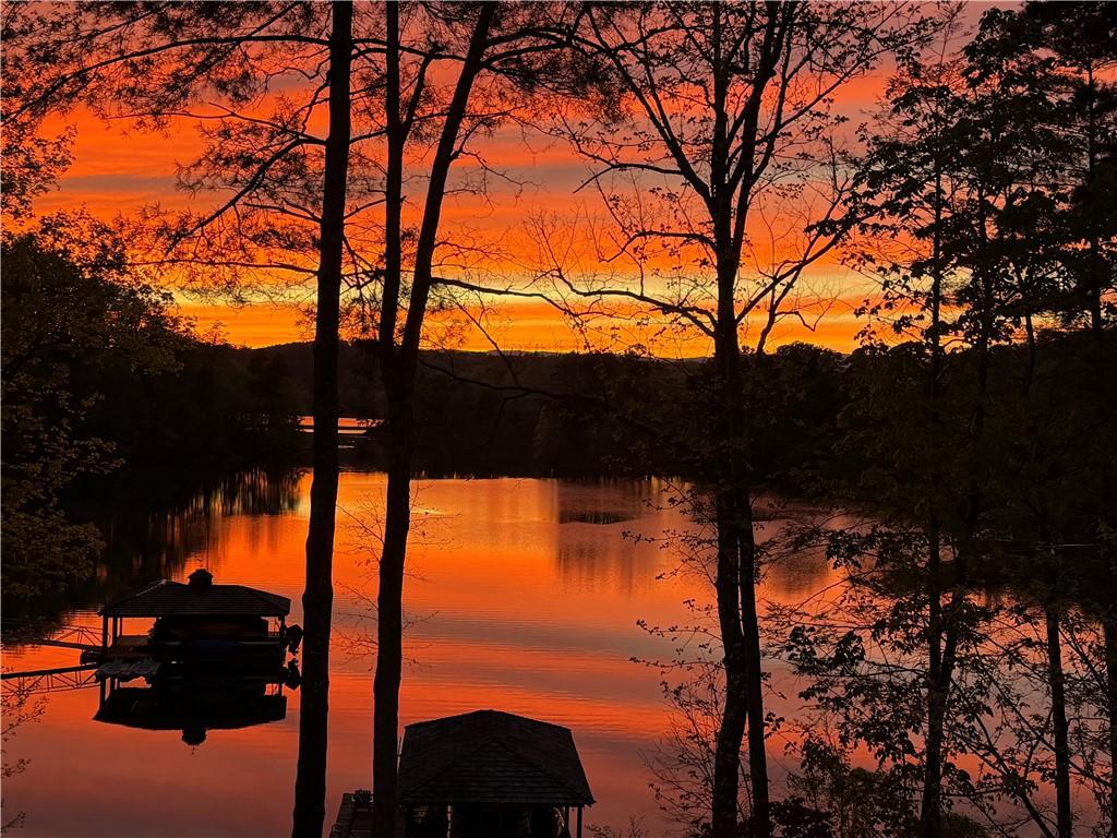 Image 3: Sunset view from the house. Crimson and gold sunse